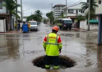 grande vazamento de água em Maracanaú