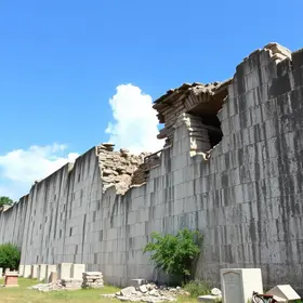 muro de cemitério desaba em Maracanaú