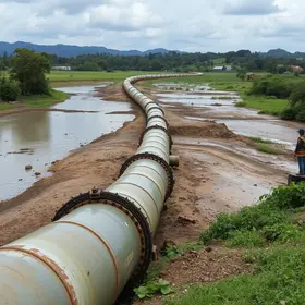rompimento de tubulação de adutora