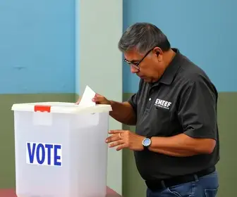 votação no EMEF Rodolfo Teófilo